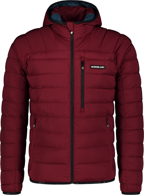 Men's wine red quilted jacket STUNNER