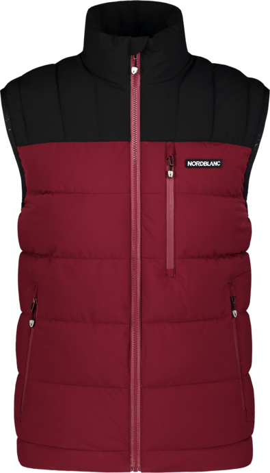 Men's wine red winter vest DUAL