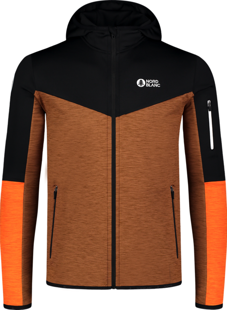 Men's brown powerfleece jacket DUEL