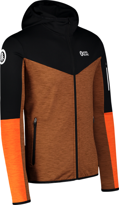 Men's brown powerfleece jacket DUEL