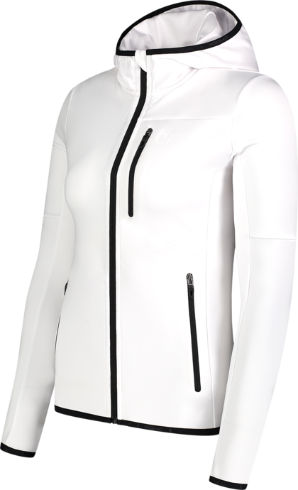 Women's white powerfleece jacket WARMNESS