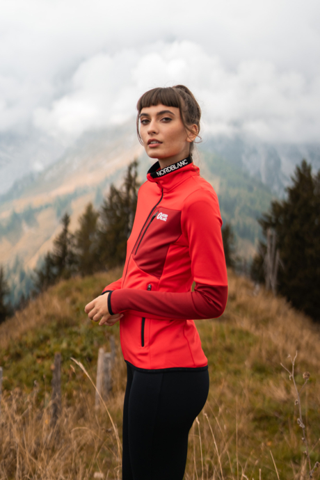 Women's red powerfleece jacket HEATUP