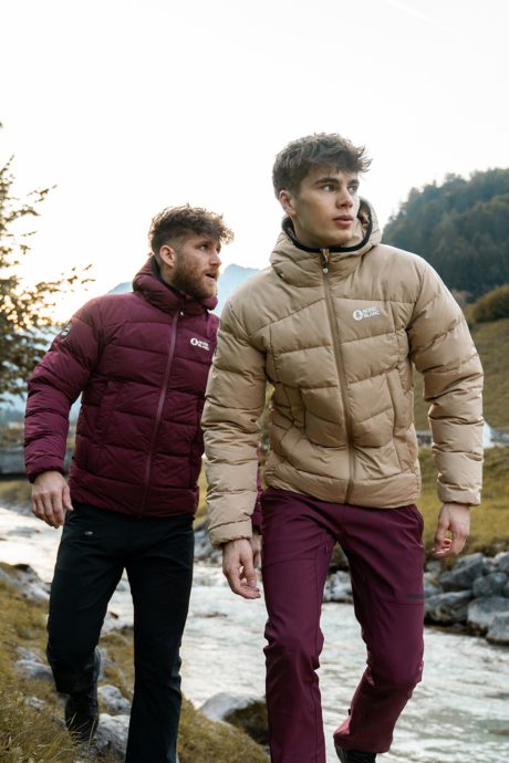 Herren wasserdichte Winterjacke weinrot DEFIANCE