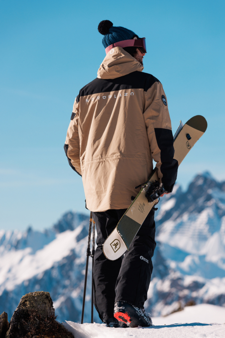 Geacă anorak pentru snowboard bej pentru bărbați ADAPTABLE