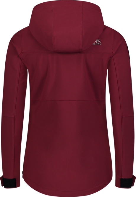 Women's wine red softshell anorak with fleece FEMININE