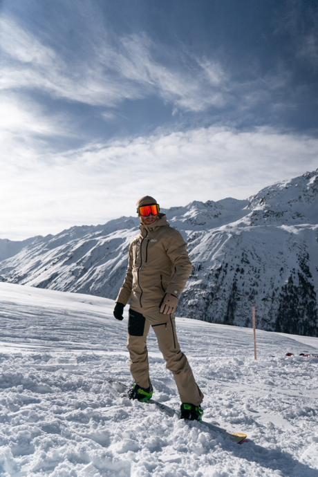 Béžová pánská lyžařská a snowboardová bunda IMPRESSIVE