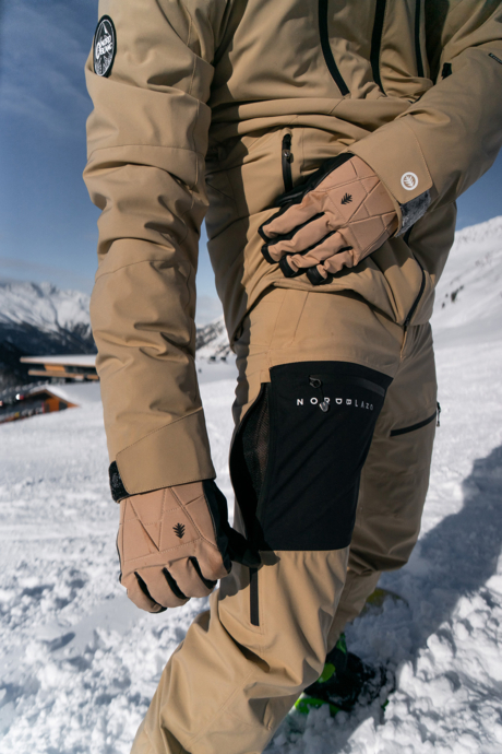 Men's beige ski pants SLIDE