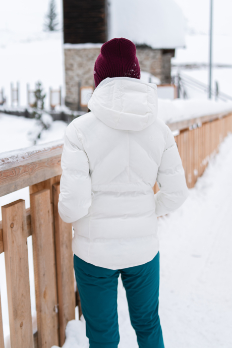 Women's white winter jacket DELIGHTFUL