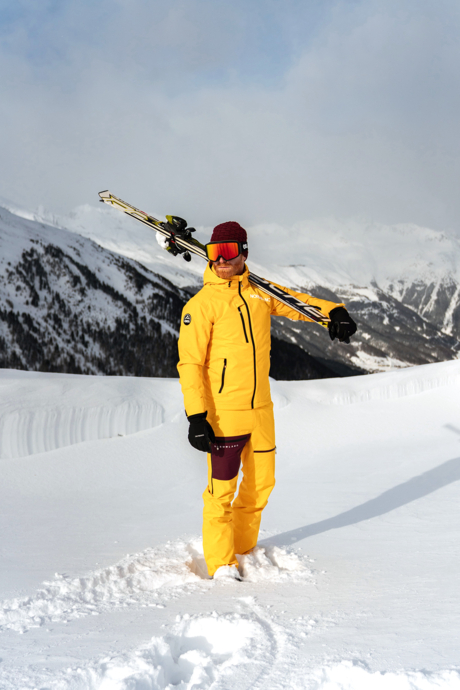 Men's yellow ski jacket ASCEND