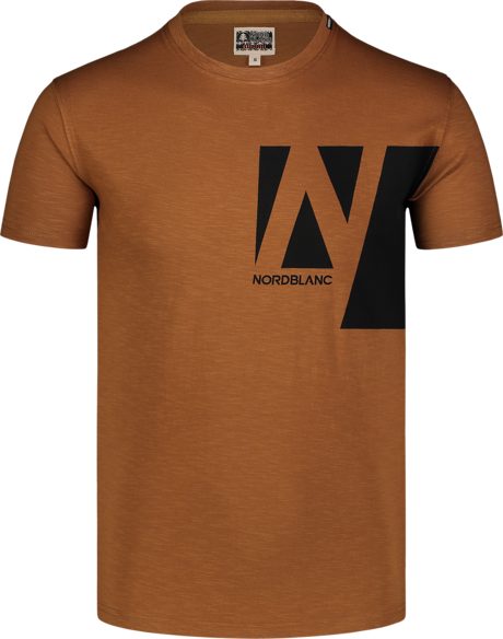 Men's brown cotton t-shirt ETHOS