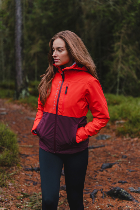 Women's orange outdoor jacket CASSIA