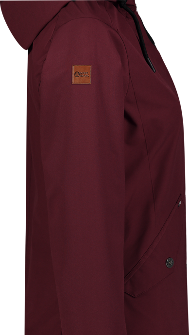 Women's wine red outdoor parka jacket WAKE