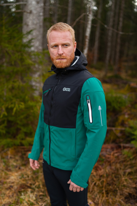 Men's green light softshell jacket ALMIGHTY