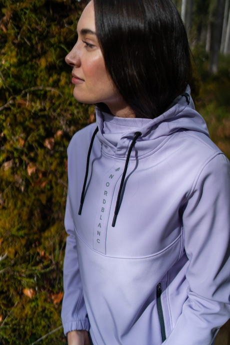 Lila női softshell pulóver EMOTION