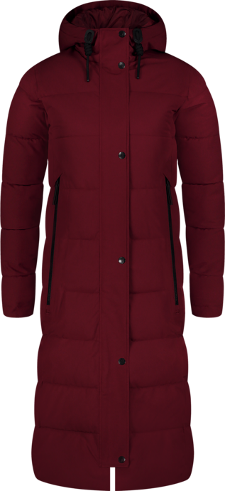 Women's wine red winter parka BLANKET