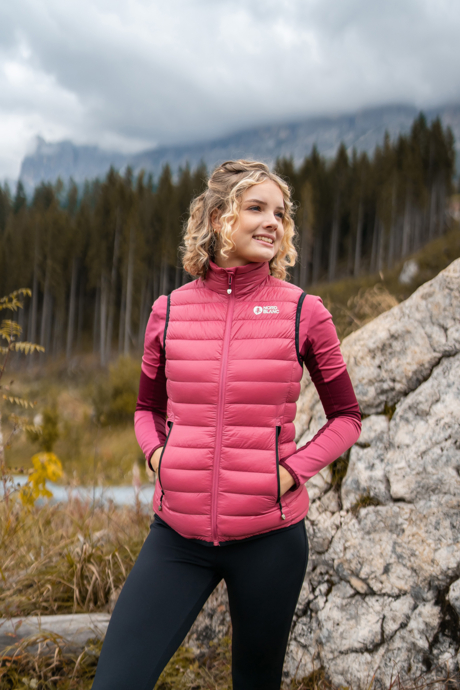 Women's pink winter vest UNDERCOAT