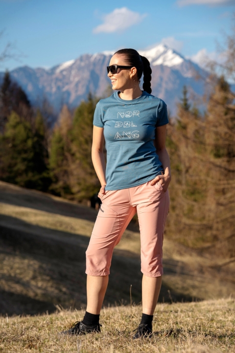 Damen Bio-Baumwolle T-Shirt blau RESCUE