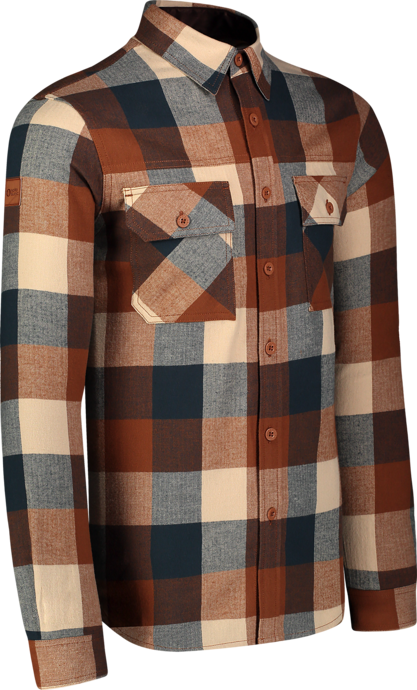Barna férfi flaneling QUANTUM