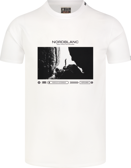 Herren Baumwolle T-Shirt weiß ALONE