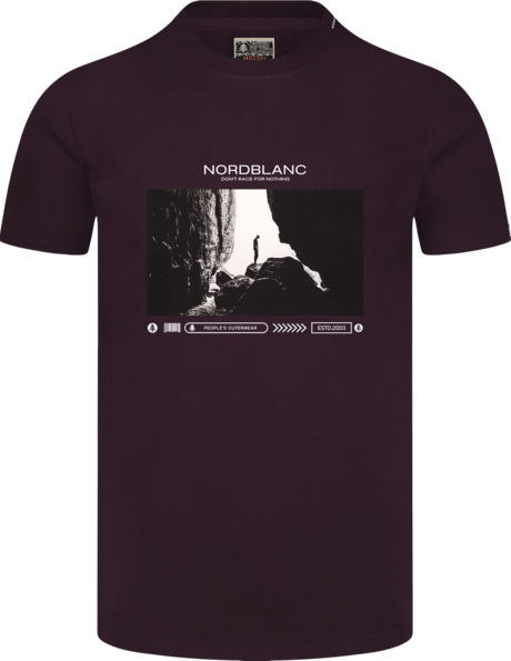 Herren Baumwolle T-Shirt lila ALONE