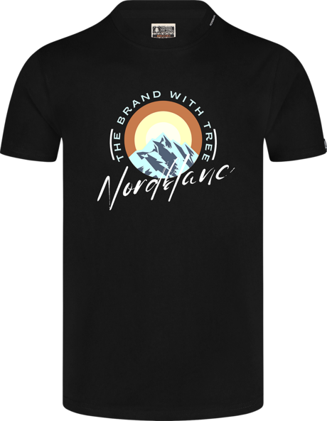 Herren Baumwolle T-Shirt schwarz SUNRISE