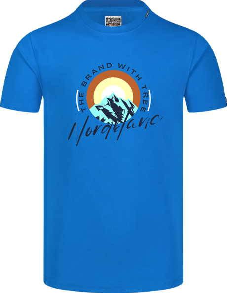 Herren Baumwolle T-Shirt blau SUNRISE