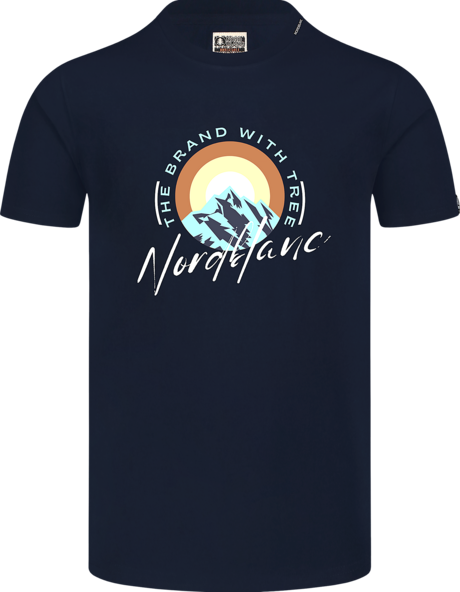 Herren Baumwolle T-Shirt blau SUNRISE