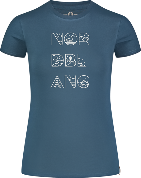 Damen Bio-Baumwolle T-Shirt blau RESCUE
