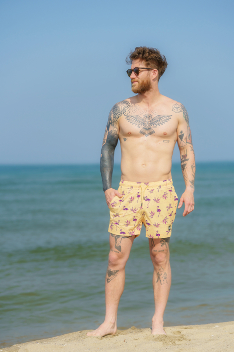 Men's yellow swim shorts RAINFOREST