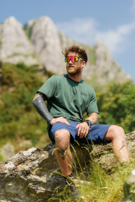 Men's green organic cotton t-shirt RUMBLE