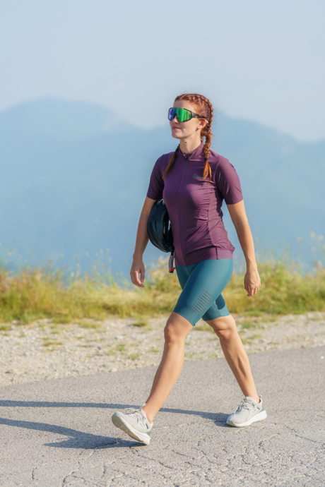 Women's violet bike jersey MILE