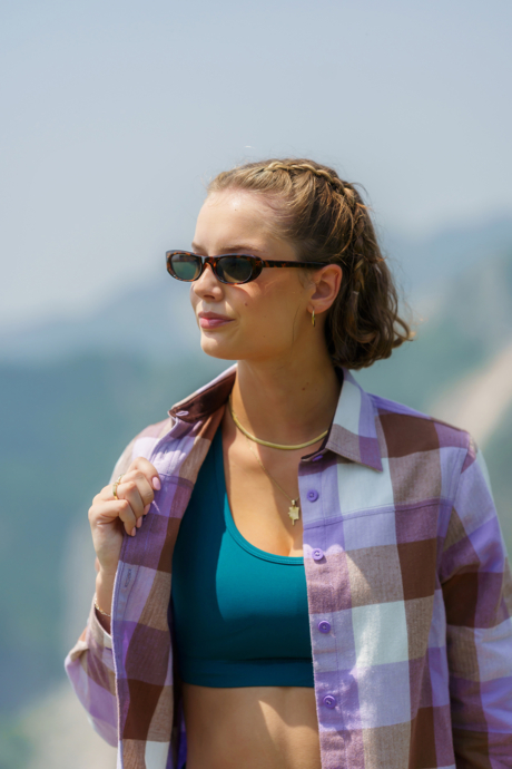 Damen Flanellhemd lila HALCYON