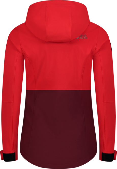 Women's red softshell anorak with fleece CALDERA