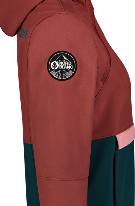 Women's brown softshell anorak with fleece CALDERA