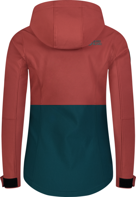 Women's brown softshell anorak with fleece CALDERA