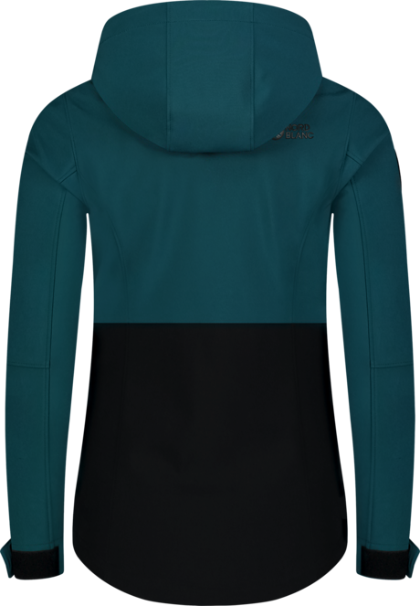 Women's green softshell anorak with fleece CALDERA