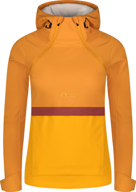 Women's yellow softshell anorak with fleece CALDERA