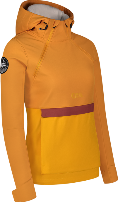 Women's yellow softshell anorak with fleece CALDERA