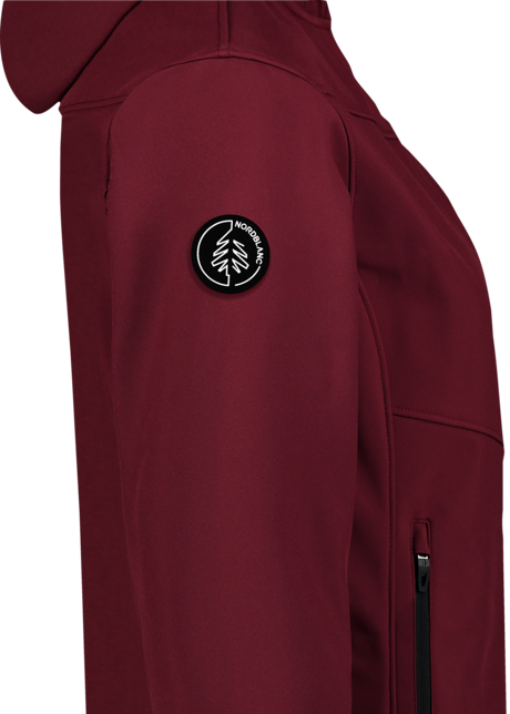 Women's wine red softshell jacket with fleece TARN