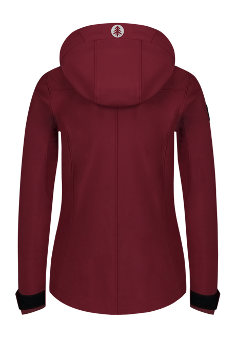 Women's wine red softshell jacket with fleece TARN