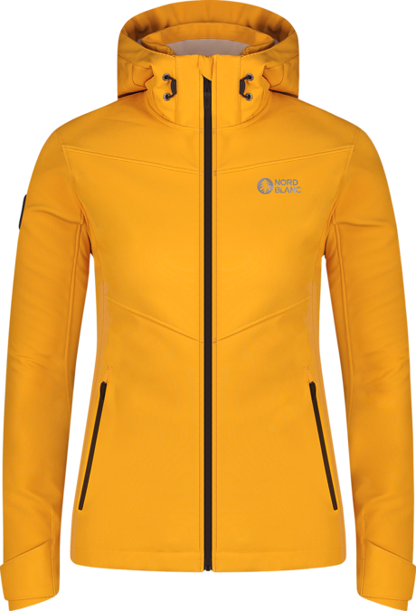 Women's yellow softshell jacket with fleece TARN