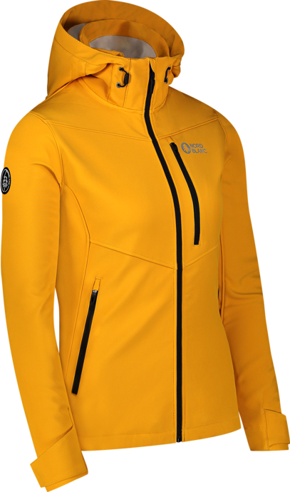 Women's yellow softshell jacket with fleece TARN