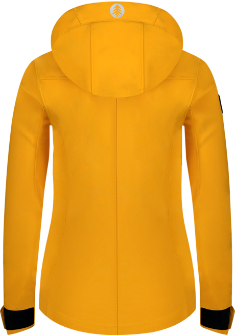 Women's yellow softshell jacket with fleece TARN