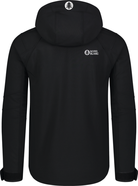 Men's black softshell jacket with fleece BRUME