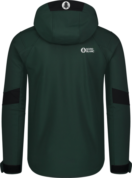 Men's green softshell jacket with fleece BRUME