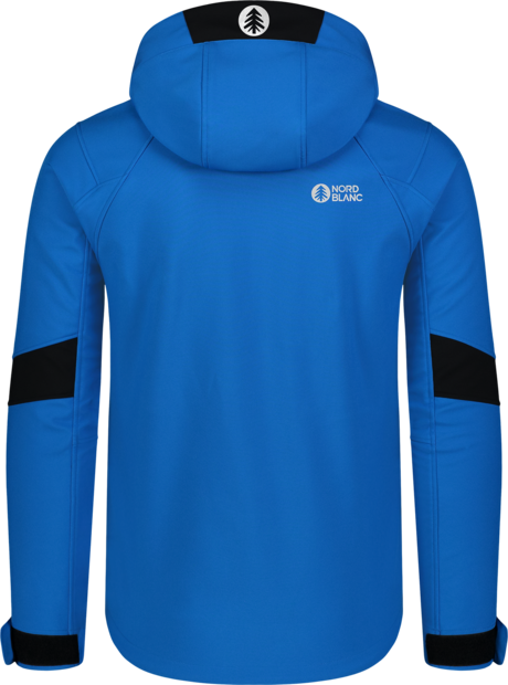 Men's blue softshell jacket with fleece BRUME
