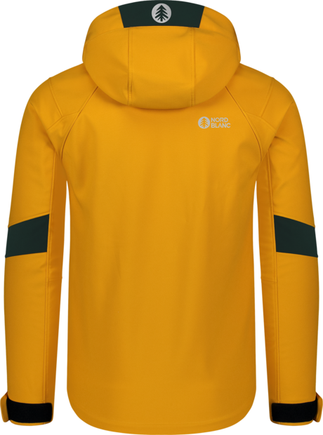 Men's yellow softshell jacket with fleece BRUME