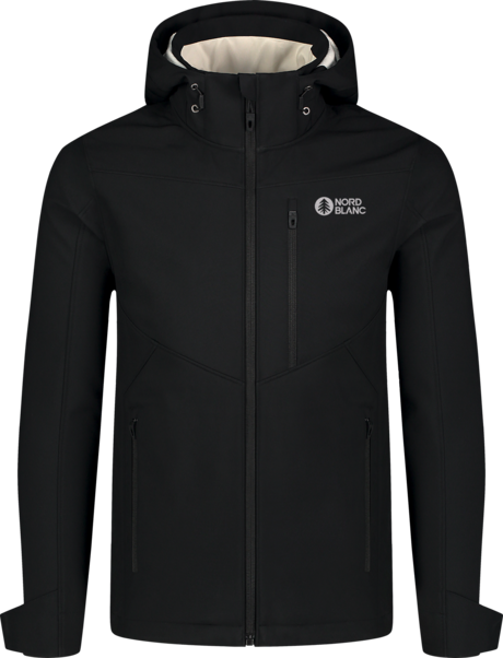 Men's black softshell jacket with fleece RASP
