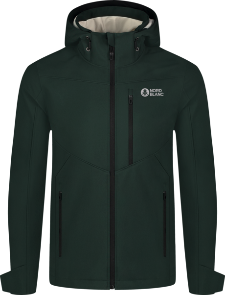 Men's green softshell jacket with fleece RASP