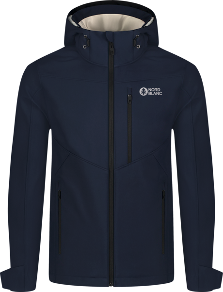 Men's blue softshell jacket with fleece RASP
